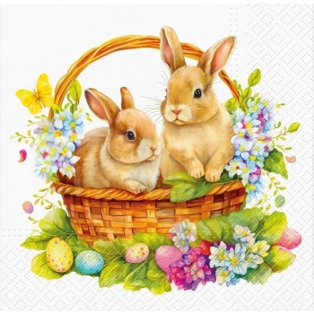 Pl Serwetki Bunnies In Basket