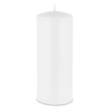 Pl Biały Świeca Opal Metallic Mat Walec Duży  Fi7