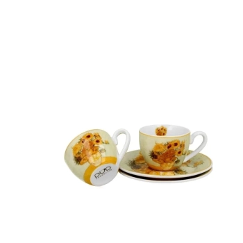 Pl 2 Filiżanki Espresso Ze Spodkami Sunflowers
