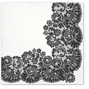 Pl Serwetki Lacy Frame Black
