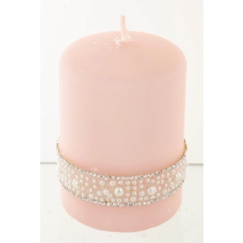 Pl Rose Gold Perła Świeca Crystal W Mały Fi7-Prom.