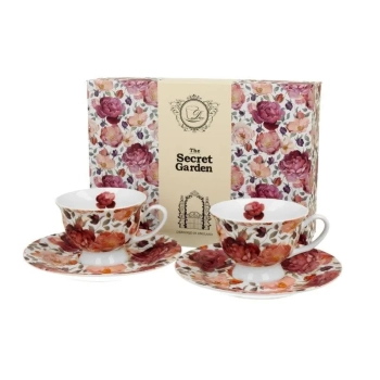 Pl 2 Filiżanki Ze Spodkami Espresso Spring Roses