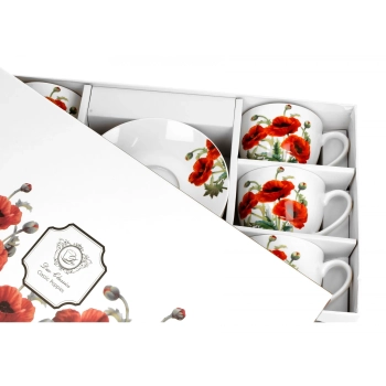 Pl Kpl 6 Szt Filiżanek Ze Spodkami Classic Poppies