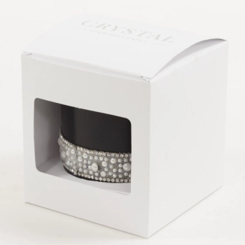 Pl Czerń Świeca Crystal Szkło Pearl