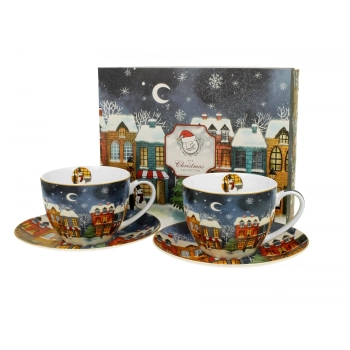 Pl 2 Filiżanki Ze Spodkami Christmas City