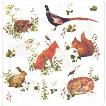 Pl Serwetki Wild Forest Animals
