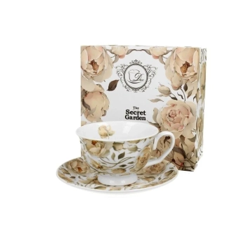 Pl Filiżanka Royal Ze Spodkiem English Roses White