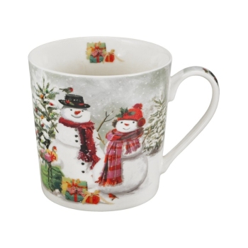 Pl Kubek W Koszyczku 400 Ml Snowman Smile