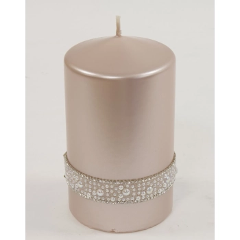 Pl Rose Gold Świeca Crystal Opal W Śr. Fi8-Prom.