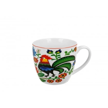 Pl Kubek 460Ml W Koszyczku Koguty Folk