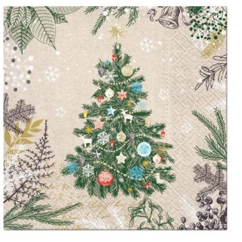 Pl Serwetki We Care Vintage Christmas Tree