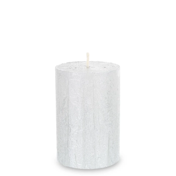 Pl Świeca Rustic Satin Słupek 70/100 Srebrny