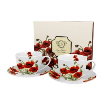 Pl Kpl. 2 Filiżanek Ze Spodkami Classic Poppies