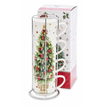 Pl Zestaw 4 Kubków W Stojaku 330Ml