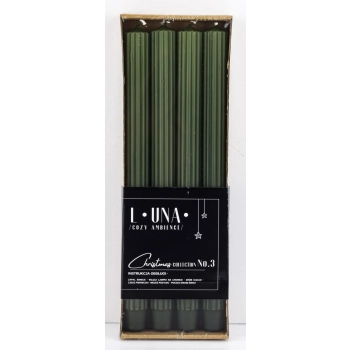 Pl Świeca Luna Ołówek 25/300 C.zielony Kpl. 4 Szt.