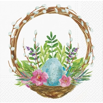 Pl Serwetki Easter Basket Catkins