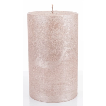 Pl Rose Gold Rustic Metalic Świeca Walec Duży Fi9