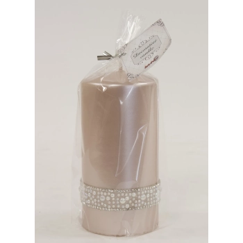 Pl Rose Gold Świeca Crystal Opal W Śr. Fi7-Prom.