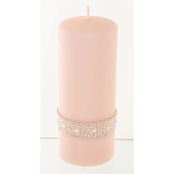Pl Rose Gold Perła Świeca Crystal W Duży Fi7-Prom.