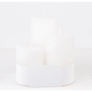 Pl Lino Blanco Świeca Glass Classic 3-Pack Walec