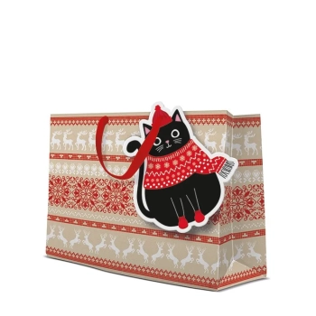 Pl Torba Xmas Cat Horizontal