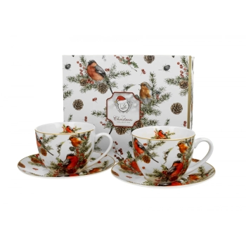 Pl 2 Filiżanki Ze Spodkami Christmas Birds
