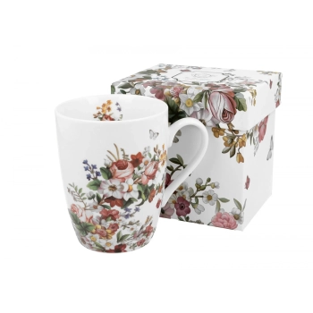 Pl Kubek Bullet Vintage Flowers White