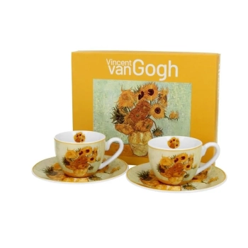 Pl 2 Filiżanki Espresso Ze Spodkami Sunflowers