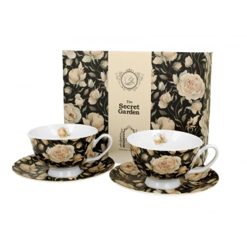 Pl Filiż. Royal Ze Spodk. English Roses Black 2Szt