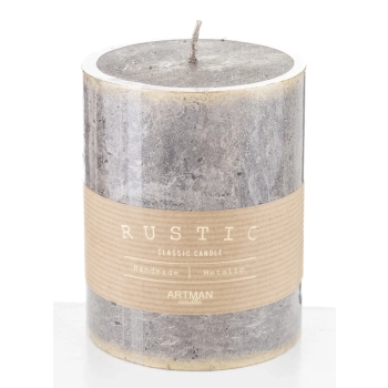 Pl Szampan Świeca Rustic Patyn Walec Średni Fi9