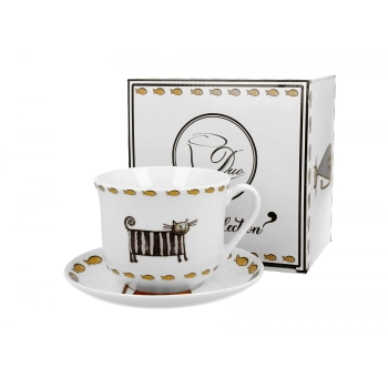 Pl Filiżanka Jumbo Ze Spodkiem Classic Cats 470Ml