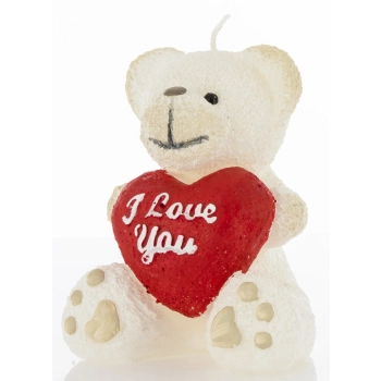 Pl Świeca Biała Figurka Teddy