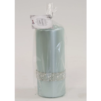 Pl Miętowy Świeca Crystal Opal Walec Dużyfi7-Prom.