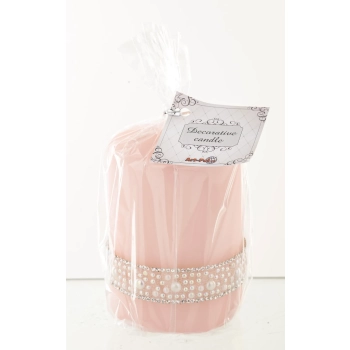 Pl Rose Gold Perła Świeca Crystal W Mały Fi7-Prom.