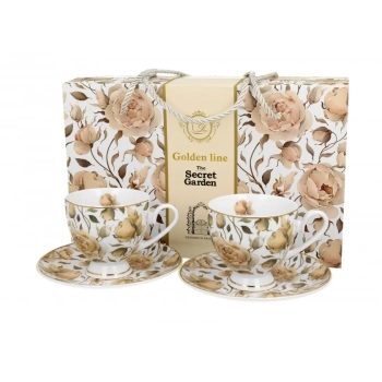 Pl 2 Filiżanki Ze Spodkami English Roses White