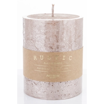 Pl Rose Gold Rustic Metalic Świeca Walec Średni F9